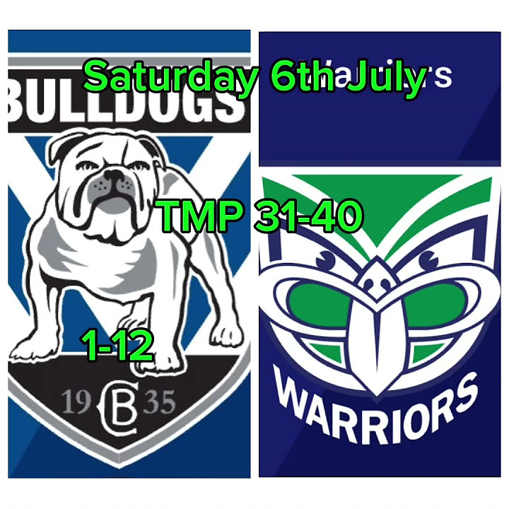 NRL Round 18 tips Bulldogs vs. Warriors nrl rugby 2024 Round18 Bulldogs Warriors YouTube