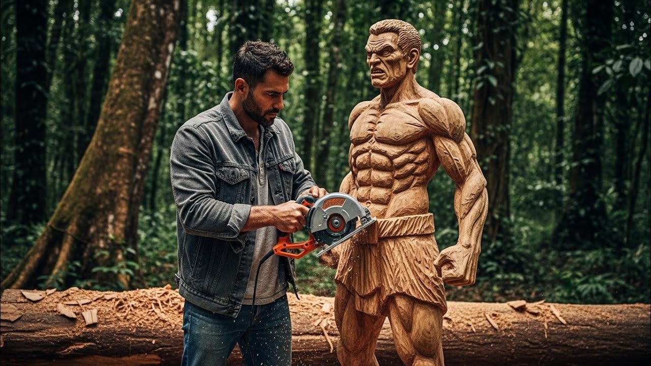 Ronaldo Statue Making From Tree | Mind Blowing Process