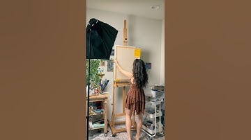 Moments from my art studio 🎨 Starting new water series paintings #art #shorts