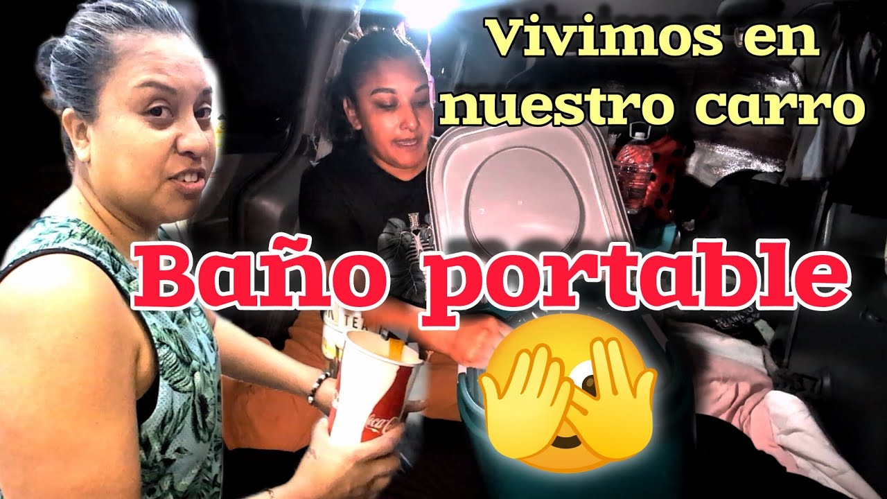 VIVIENDO en carro 🚗  nuestro baño y cama provisionales.✨👩‍❤️‍👩🐶🚙