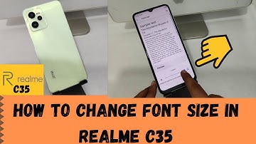 How to Change Font Size in REALME C35| Realme C35 font style change| How to  font size in Realme C35