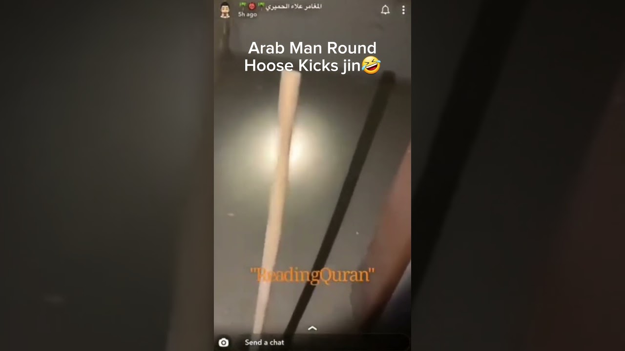 Arab Man fights a ghost
