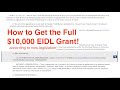 Here's How to Get the Full $10,000 EIDL Grant According to the New Legislation