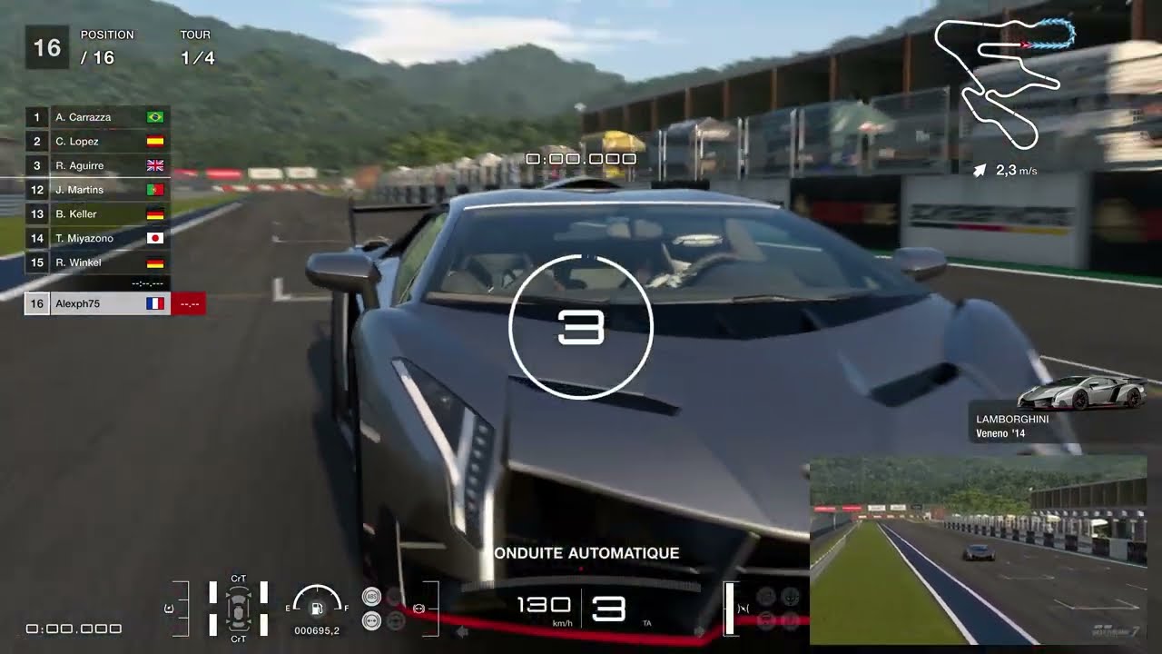 GT7 Menu 44 (HyperCar Parade) Kyoto Driving Park - LAMBORGHINI Veneno (Invitation Car) - DualSense