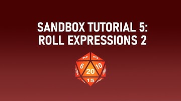 Sandbox English Tutorial 5: Any system on Foundry VTT - Roll Expressions 2