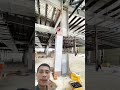 Proses Peningkatan Struktur Baja Tiang pondasi bangunan #construction #building #shorts