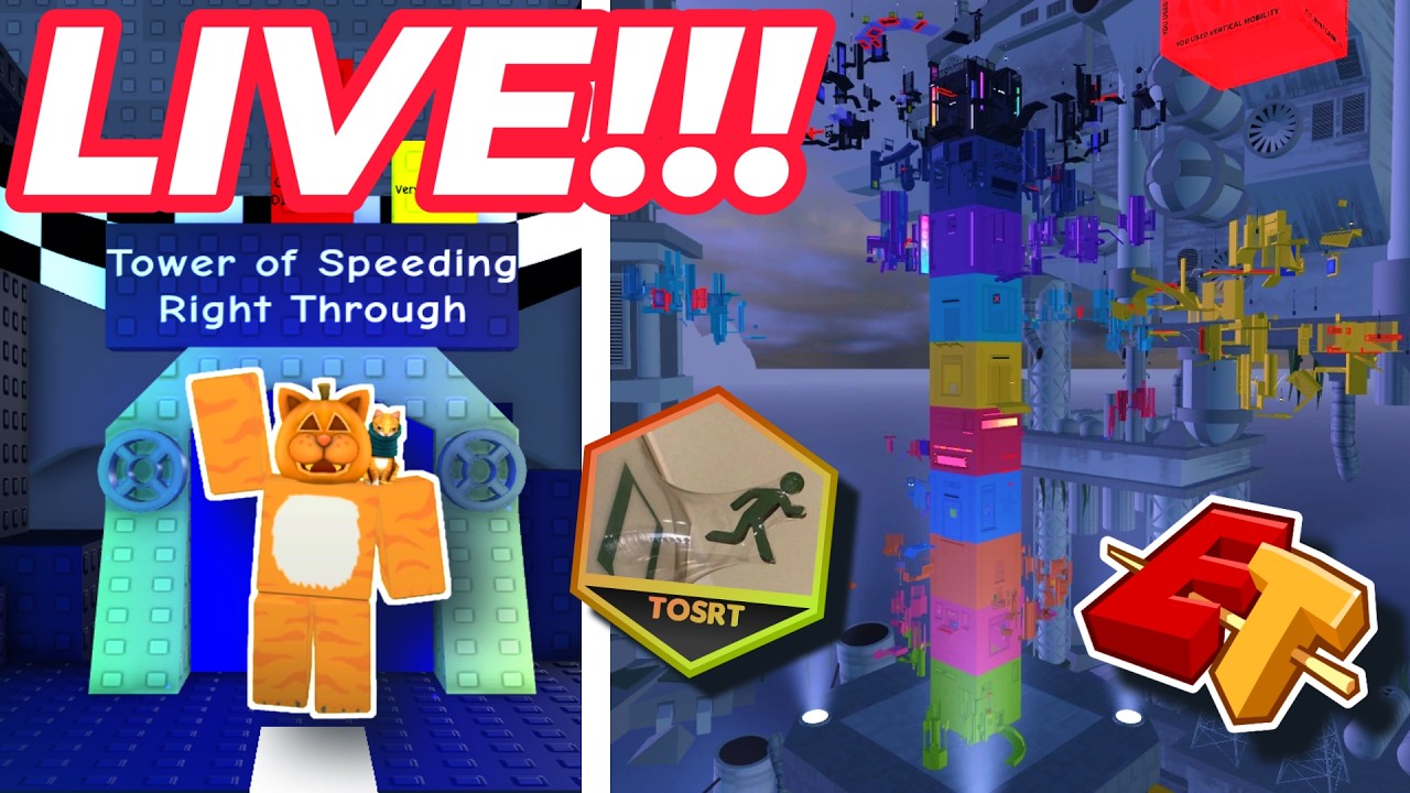 🔴ROBLOX LIVE🔴TOWER OF SPEEDING RIGHT THROUGH | EToH - Steelspire Horizon (Part 9)
