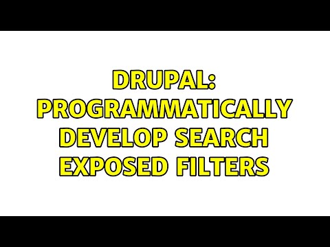 Drupal: Programmatically develop search exposed filters