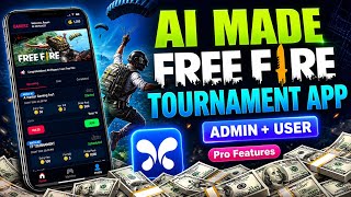 Ai MADE Free Fire Tournament App | Tournament No Coding,Using Mobile #nocoding #aiapps  