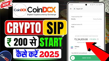 How to start crypto SIP in Coindcx, coindcx sip kya he, how to invest in cryptocurrency Coindcx
