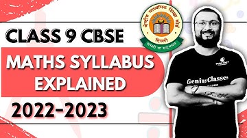 cbse class 9 maths syllabus 2022-23 | term 1 and term 2 explained fully.