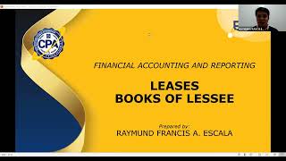 Leases (Book of Lessee) by Prof. Raymund Francis Escala, CPA, MBA