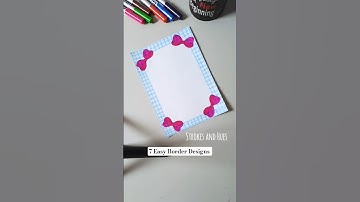 7 easy border designs for projects|#shorts #borderdesign #projectworkdesigns #borderdesignforproject