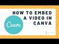 How to embed a video in Canva 2019