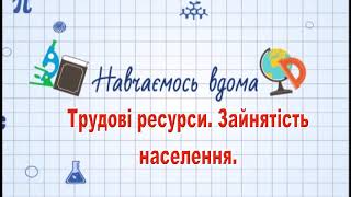 Трудові ресурси та зайнятість населення світу Трудові ресурси та зайнятість населення світу