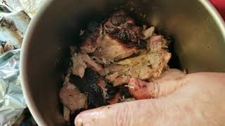 Using the Pro Pork Puller on Smoked Pork Butt