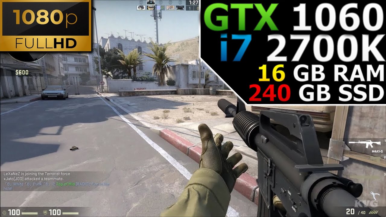 Counter Strike GO | 1080p | GTX 1060 | i7 2700K | 16GB RAM | 240GB SSD ...