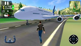 Flying Airbus A380 in Open City - Airplane Flight Simulator - Android IOS Gameplay. screenshot 3