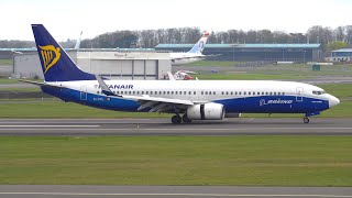 [4K] Ryanair 737-800 Dreamliner Livery Landing at Prestwick Airport April 2022
