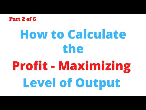 Video: Hvordan finder du det profitmaksimerende niveau for output og pris?