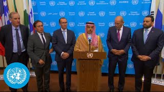 Palestine: Two-State Solution & Humanitarian Aid - Security Council Media Stakeout
