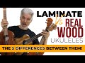Laminate vs Real Wood Ukuleles. Which Ukulele wood Is Best?  5 Differences between them.