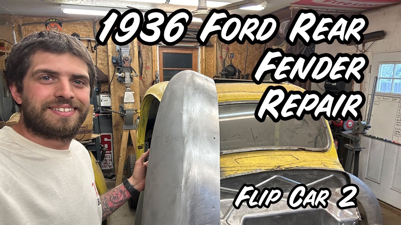 Repare Rear Fender 1936 Ford Rear Fender Repair and Flip Series 2 - YouTube