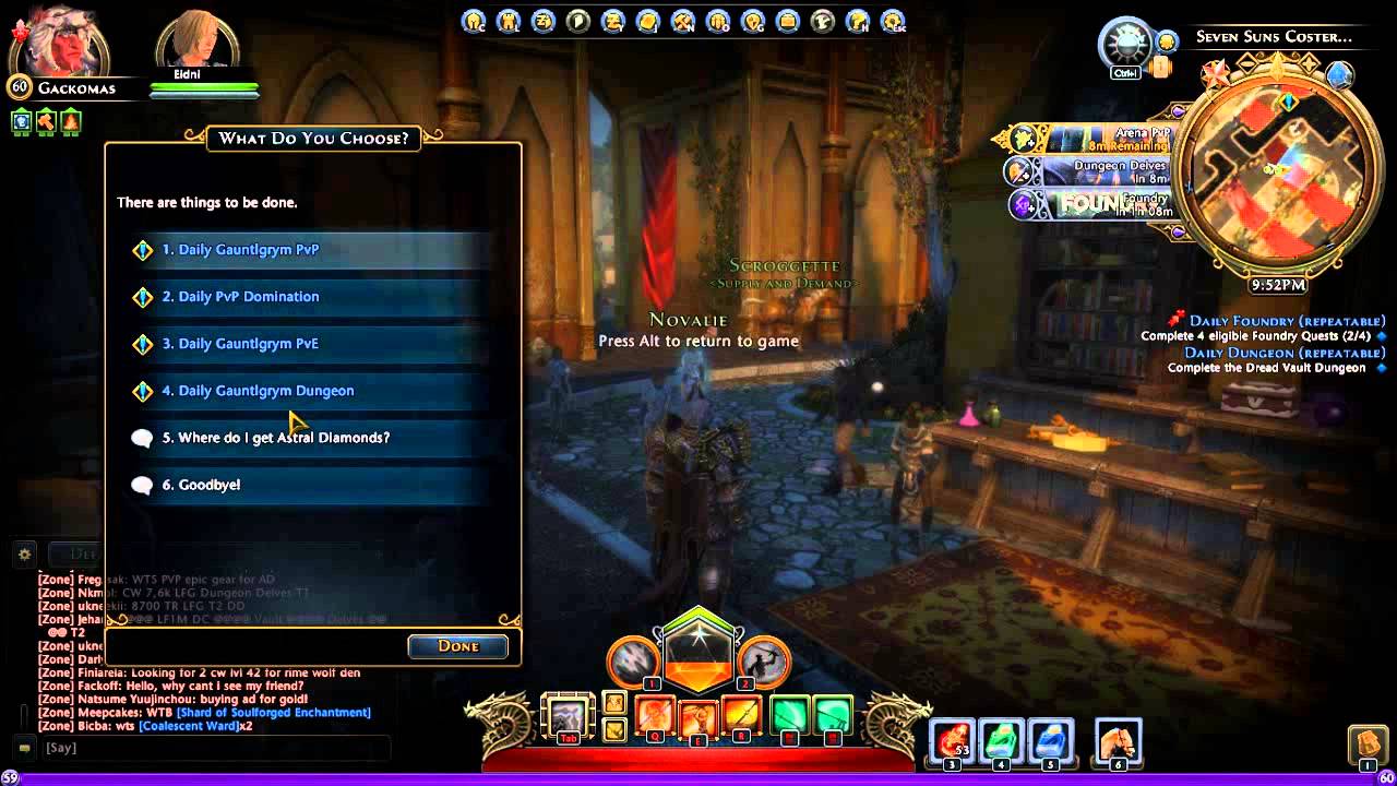 Gackomas' Final Impressions: Neverwinter: End game, tradeskills and foundry.