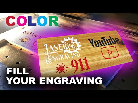 ENGRAVING WITH COLOR😜HOW TO COLOR FILL YOUR ENGRAVING LIKE A BOSS🐱‍👤