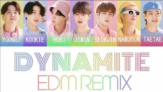 BTS (방탄소년단) - Dynamite (EDM Remix) Color Coded Lyrics Resimi