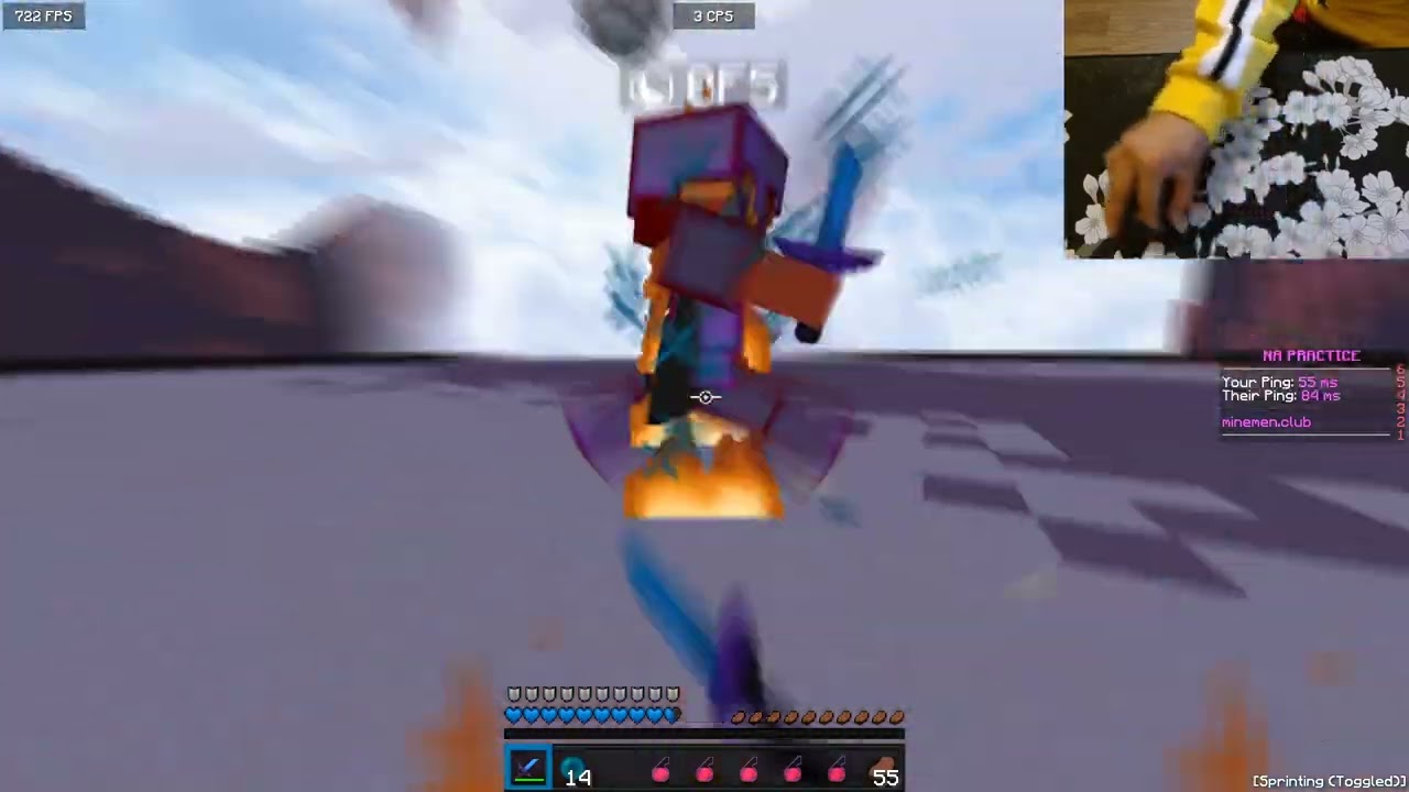 Minecraft NoDebuff Combos and Tracking (MouseCam)