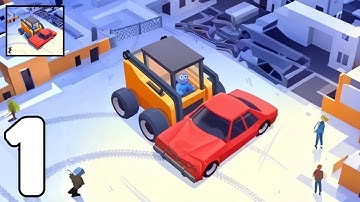 Junkyard - Gameplay Walkthrough Part 1 - Wrecked Cars Restoration (Android, iOS)