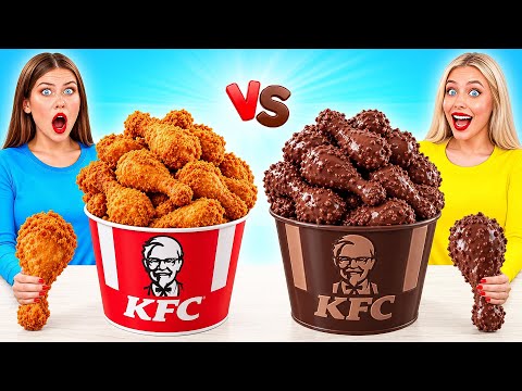 Real Food vs Chocolate Food Challenge | Fantastic Culinary Moments by Multi DO Challenge