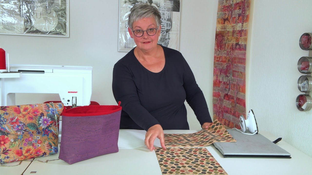 Wie nähe ich eine kleine Handtasche Abendtasche aus Korkleder Korkstoff (CreativCoach 10)