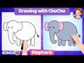 How to Draw an Elephant Step by Step? - Drawing with ChuChu - ChuChu TV Drawing Lessons for Kids