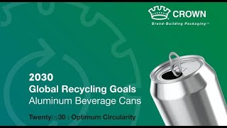 Crown Strives To Increase Global Beverage Can Recycling Rates With Ambitious New Goals