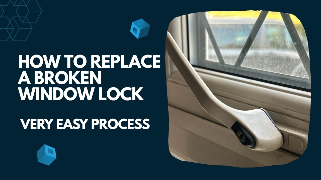 How to replacing a broken window lock - YouTube