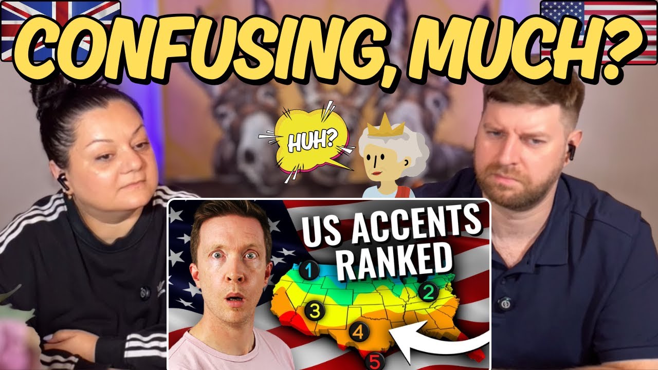 BRITS REACT to 13 American Accents Ranked EASIEST to HARDEST 🇺🇸