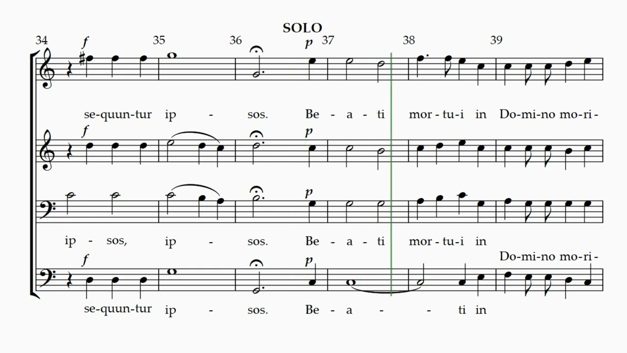 BEATI MORTUI- Felix Mendelssohn Bartholdy, Bass 1 Rehearsal Track