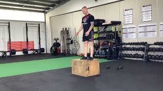 Dumbbell Release Box Jumps