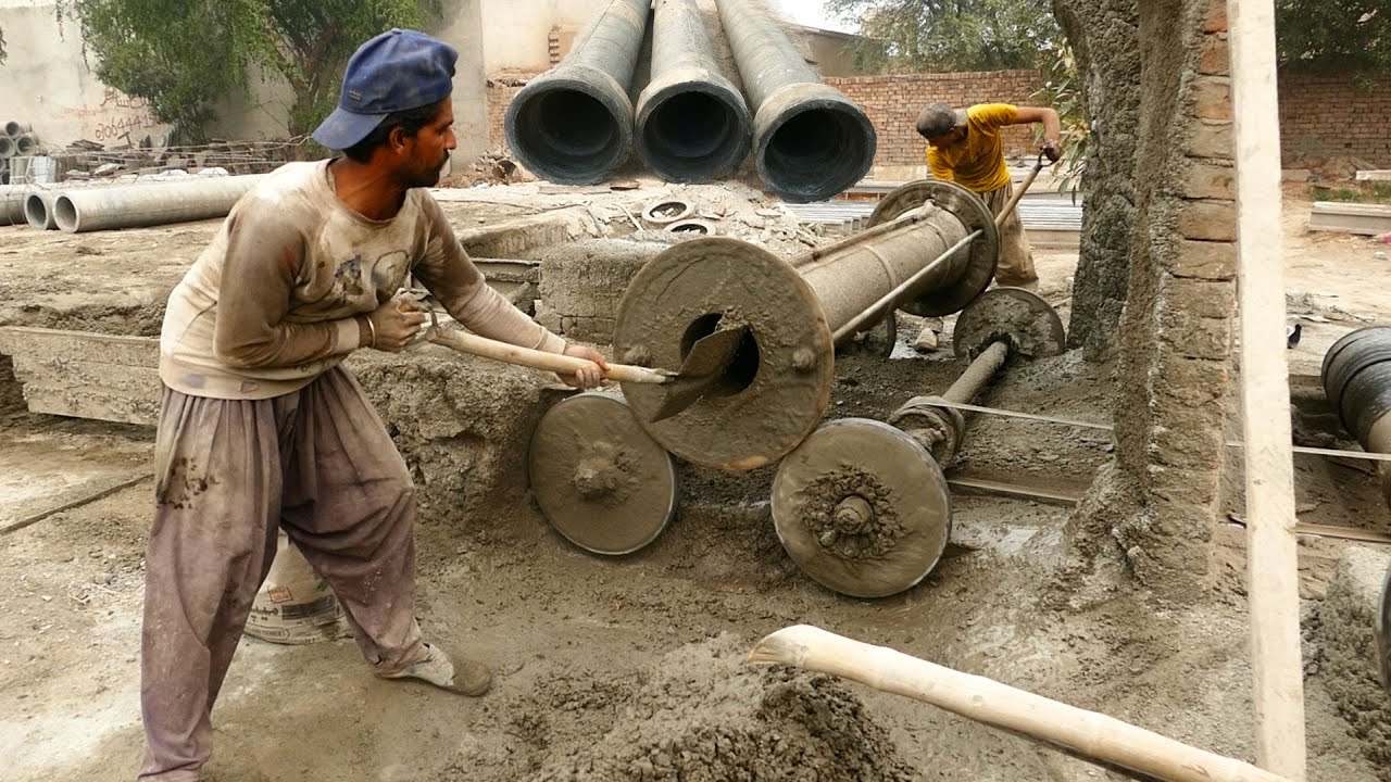 RCC Pipe Making || Incredible Pipe Manufacturing Technique - YouTube