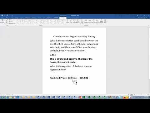 Statkey Correlation and Regression