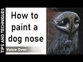 How to Paint a Realistic Dog Nose 🎨