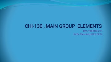 CHI 130, Main Group Element, Interhalogen compounds