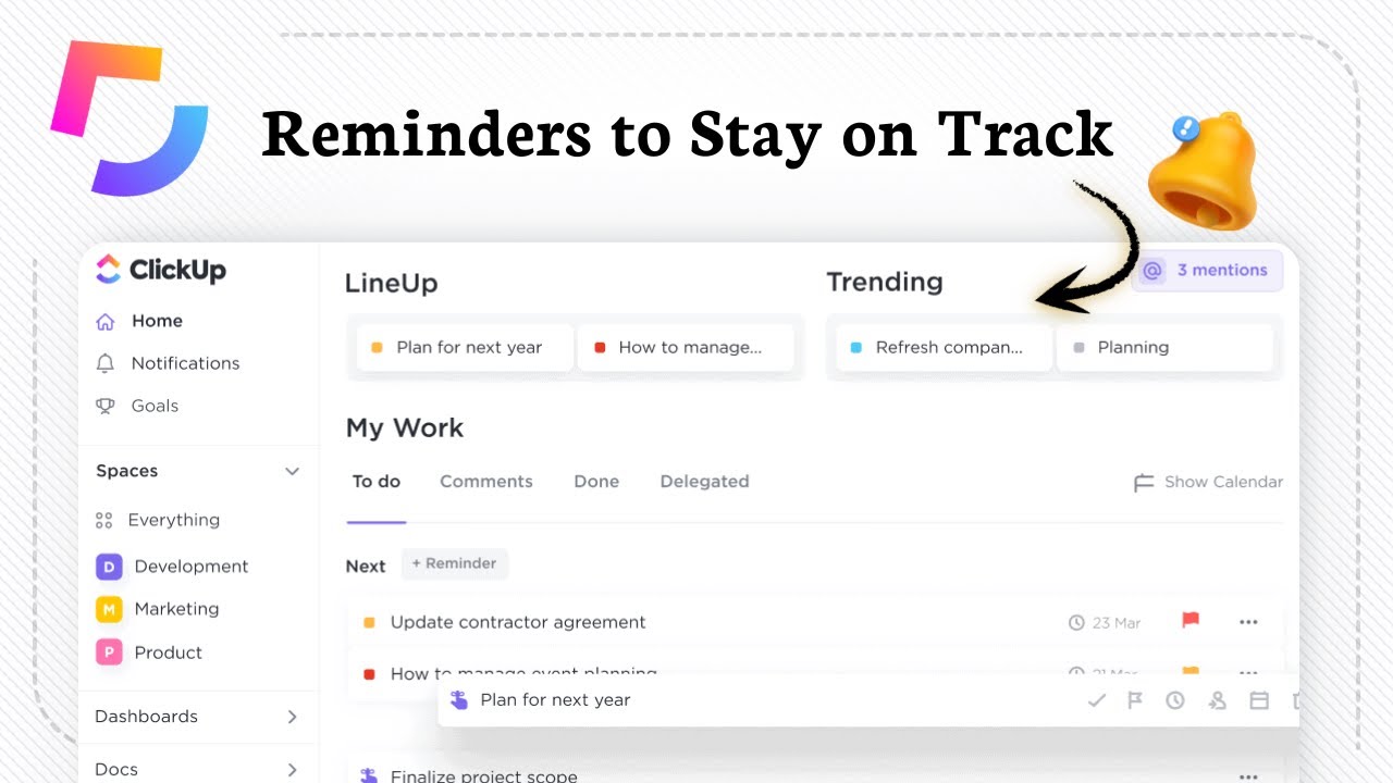 How to Use ClickUp Reminders to Stay on Track
