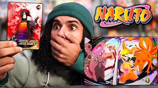 FINALLY OPENING THE NEW LICENSED NARUTO TRADING CARD GAME!! (FULL BOOSTER BOX!!) RARE MADARA PULLED!