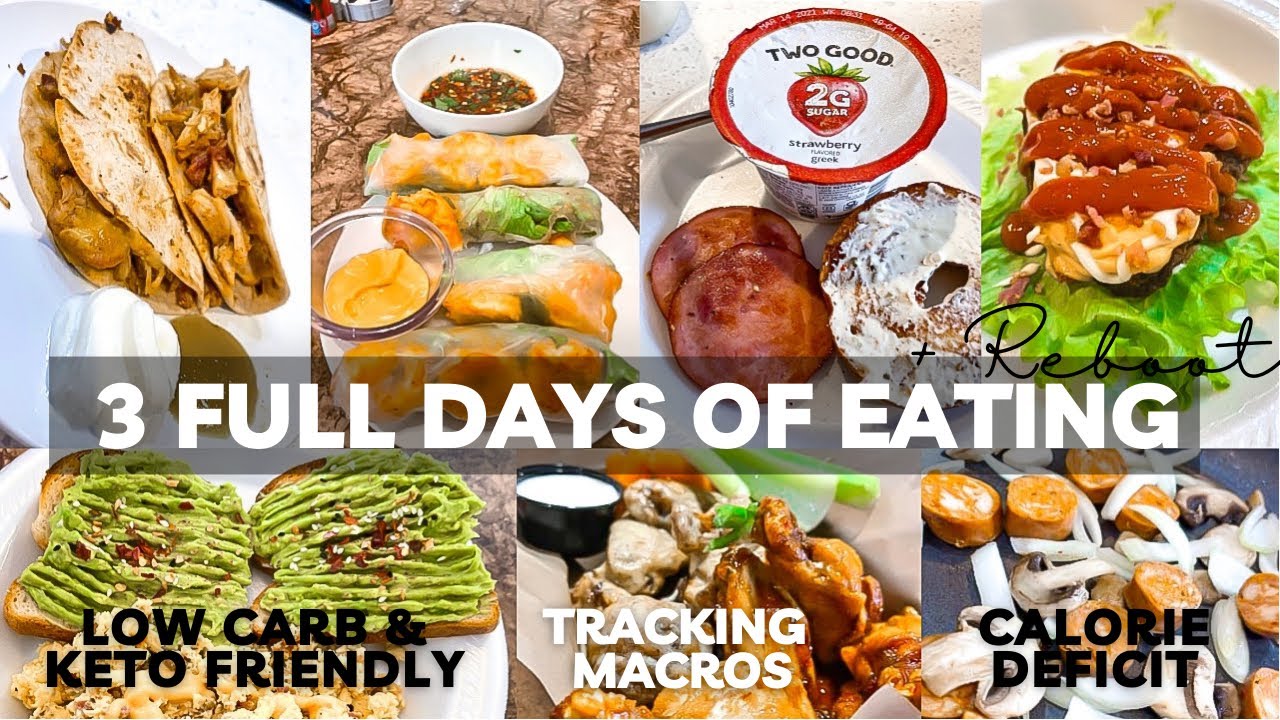 3 FULL DAYS OF EATING! | LOW CARB & KETO FRIENDLY + CALORIE DEFICIT FOR WEIGHT LOSS