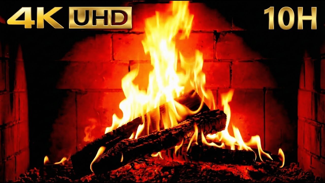 10 Hour Fireplace 4K Quality 