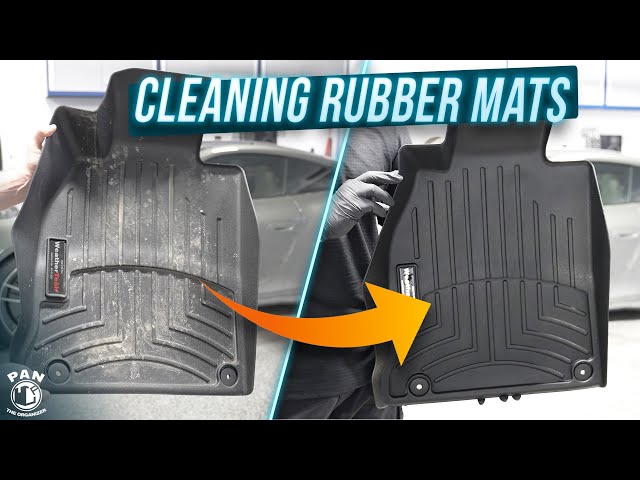 This is the easiest method that I found to clean rubber floor mats