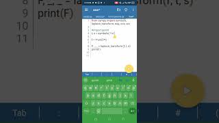 Laplace transform in python#python#programming#trending